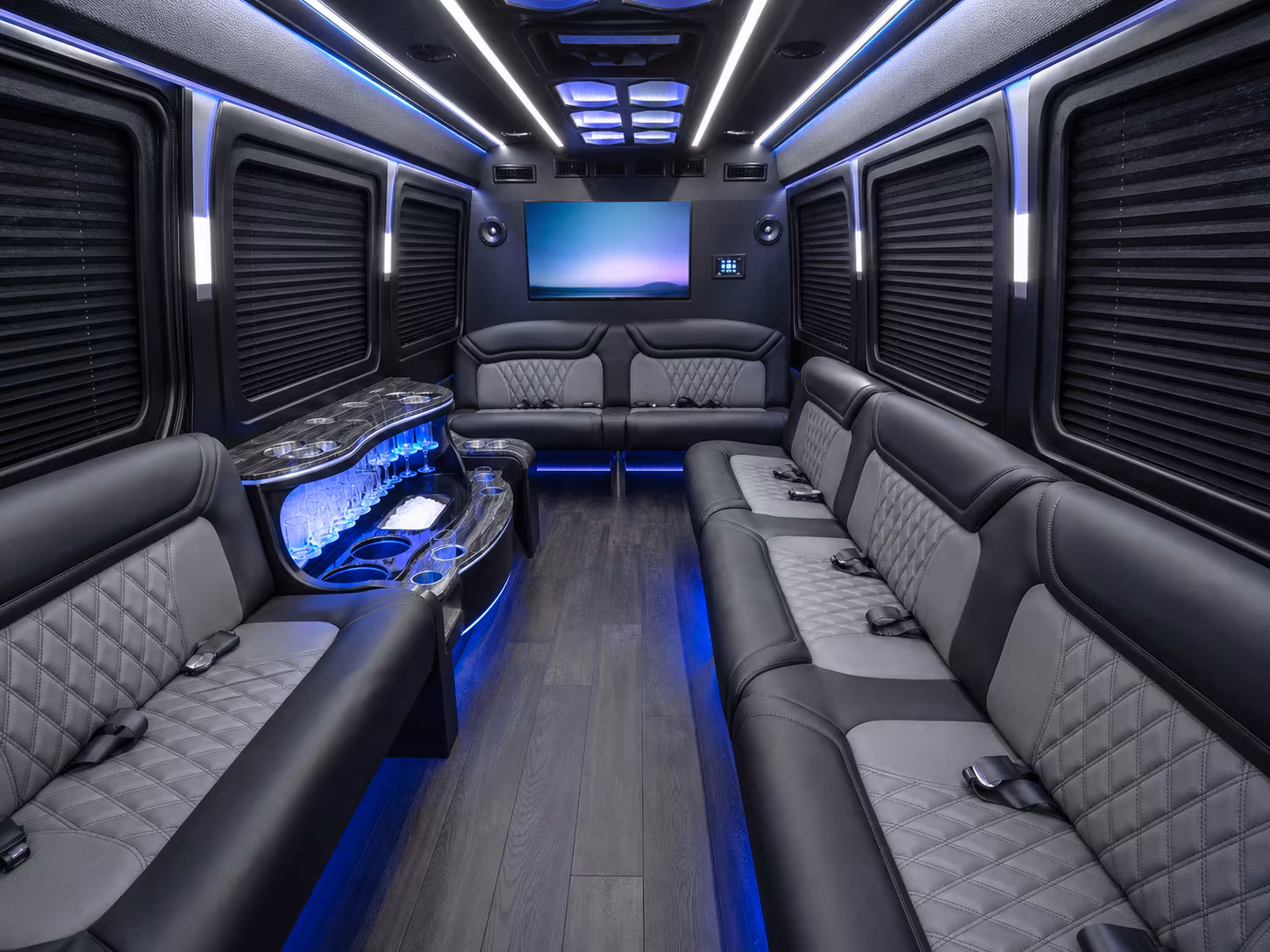 gilbert party bus interior